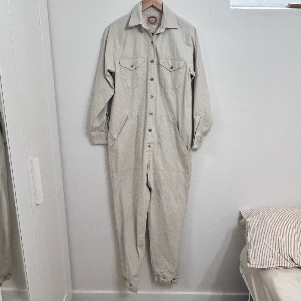 Vintage 1983 safari style khaki jumpsuit size small